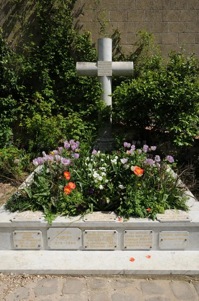 Túmulo de Claude Monet no cemitério de Giverny — Fotografia de Stock