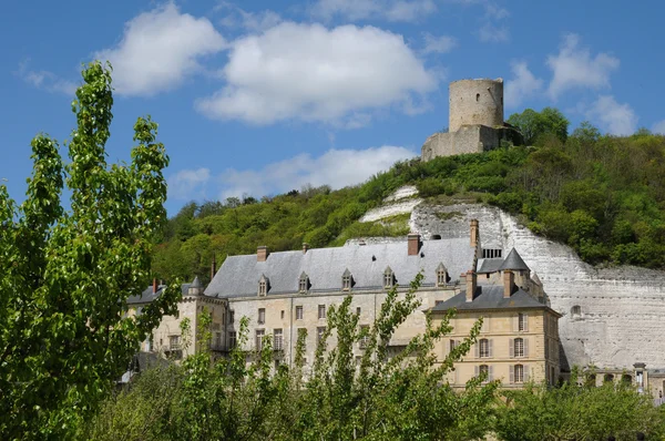 Franciaország, castle La Roche Guyon — Stock Fotó