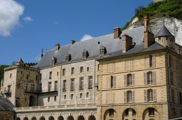 Franciaország, castle La Roche Guyon — Stock Fotó