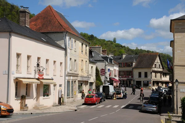 Franciaország, La Roche Guyon történelmi falu — Stock Fotó