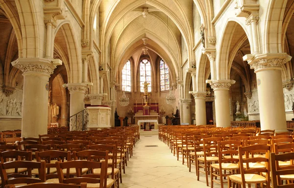 Das Innere der Kirche von vigny in val d oise — Stockfoto