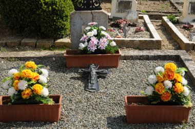 France, the cemetery of Guiry en Vexin in Val d’Oise clipart