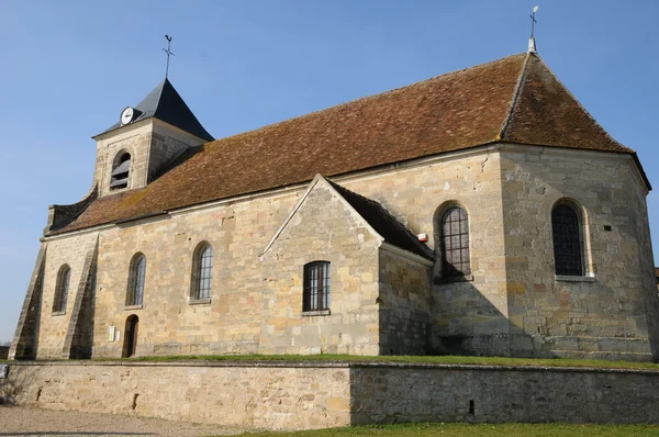 A igreja clássica de Sagy em V al d Oise — Fotografia de Stock
