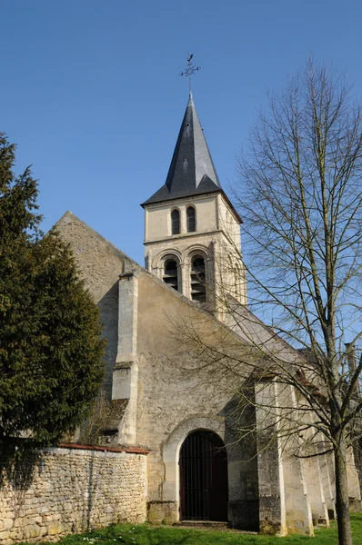 Frankreich, die gotische Kirche von Dericourt — Stockfoto