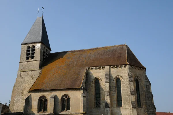 ヴァル d = オワーズ、longuesse の古い教会 — ストック写真