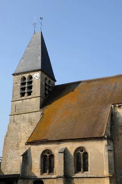 Валь-д "Уаз, старая церковь Лонгесса — стоковое фото