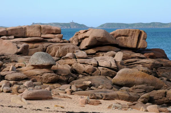 Frankrijk, granieten rotsen in tregastel — Stockfoto