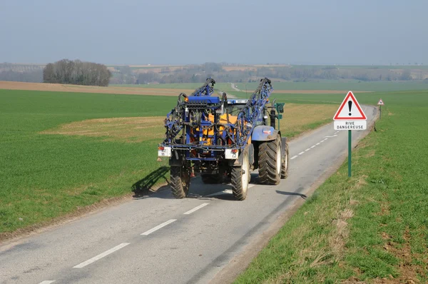 stock image Themericourt, a country road in Val d Oise