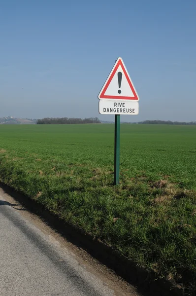 Themericourt, a country road in Val d Oise — Stock Photo, Image