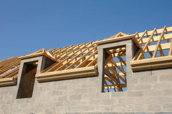 Dak structuur van een huis in ile de france — Stockfoto