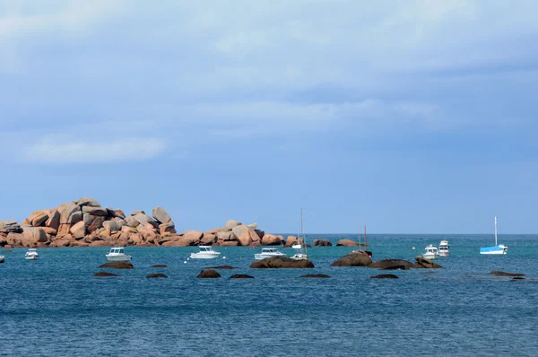 stock image Brittany, granite rocks in Tregastel