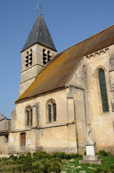 Ile de france, de oude kerk van longuesse — Stockfoto