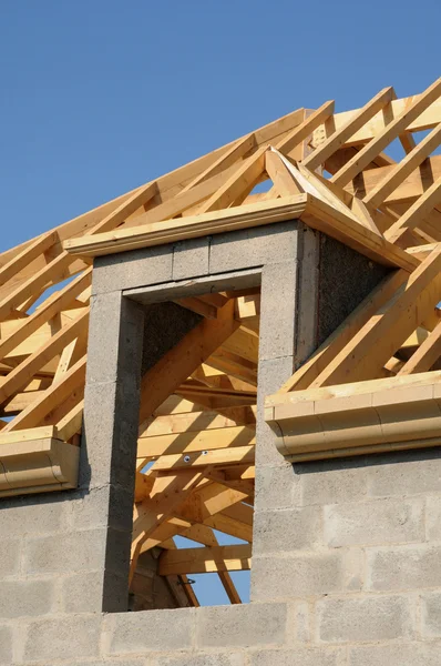 Οροφή του δομή του ένα σπίτι στο ile de france — Φωτογραφία Αρχείου