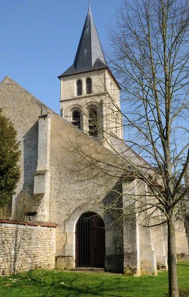 Frankrike, den gotiska kyrkan av themericourt — Stockfoto