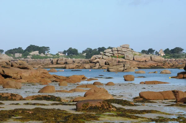 Bretagne, granieten rotsen in tregastel — Stockfoto