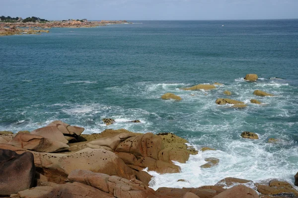 stock image Brittany, granite rocks in Tregastel