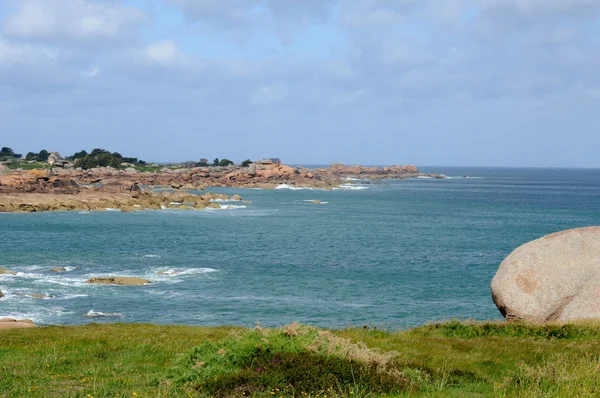 Bretagne, granitklippor i Trégastel — Stockfoto
