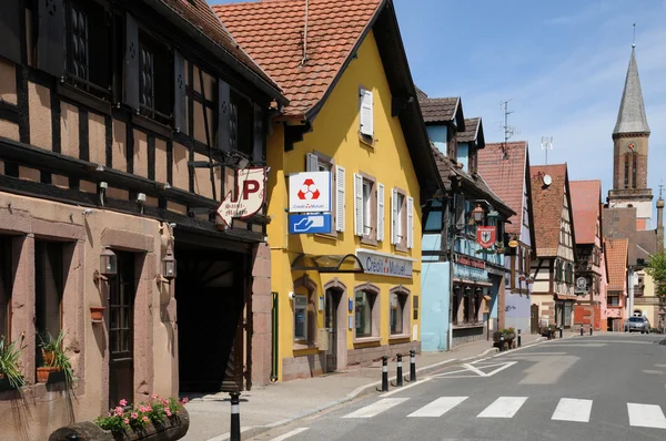 Alsácia, a aldeia de Kintzheim em Bas Rhin — Fotografia de Stock