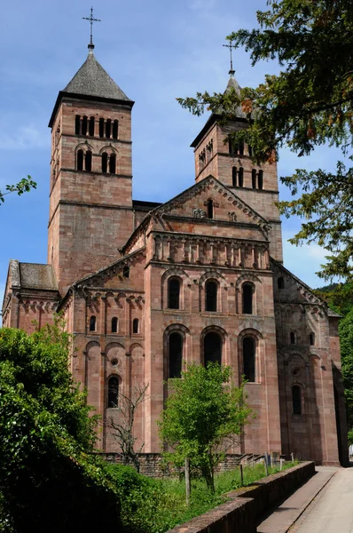 The roman abbey of Murbach in Alsace — Stock Photo, Image