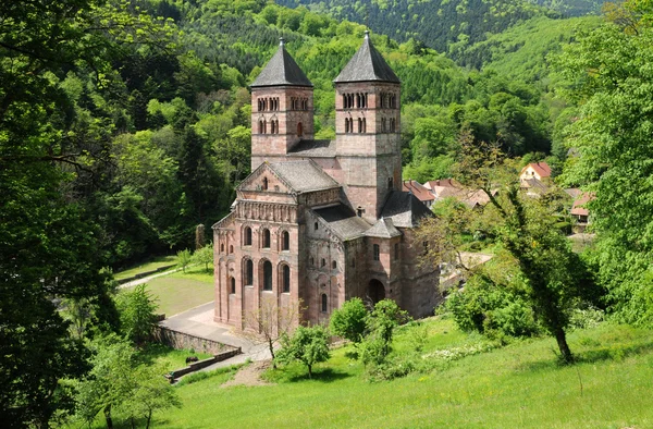 stock image The roman abbey of Murbach in Alsace