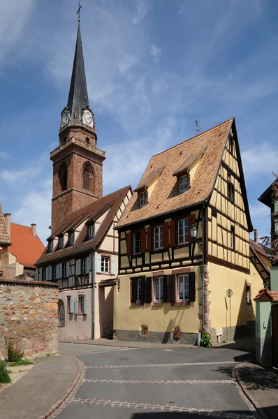 França, a aldeia de Bergheim na Alsácia — Fotografia de Stock