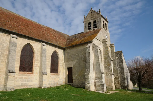 Val d oise, die alte Kirche des Dorfes wy dit joli — Stockfoto