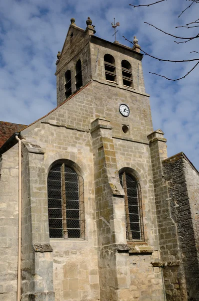 Val d oise, de oude kerk van wy dit joli village — Stockfoto