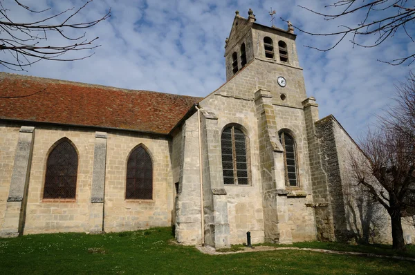 Val d oise, stary kościół wy dit joli wieś — Zdjęcie stockowe
