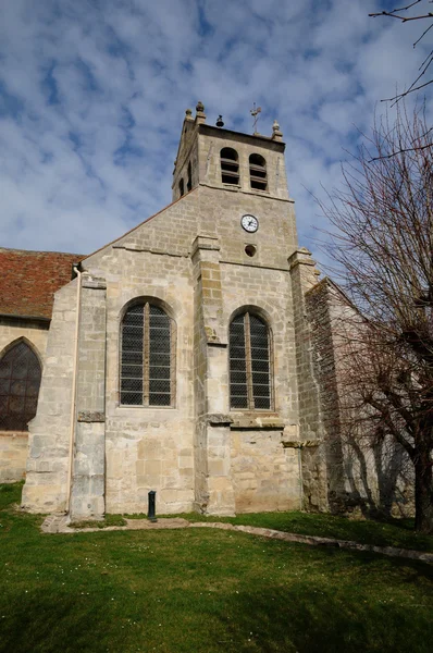 Val d oise, starý kostel wy dit joli vesnice — Stock fotografie