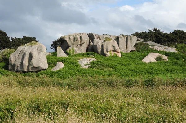 Francja, granitowe skały w Trégastel — Zdjęcie stockowe
