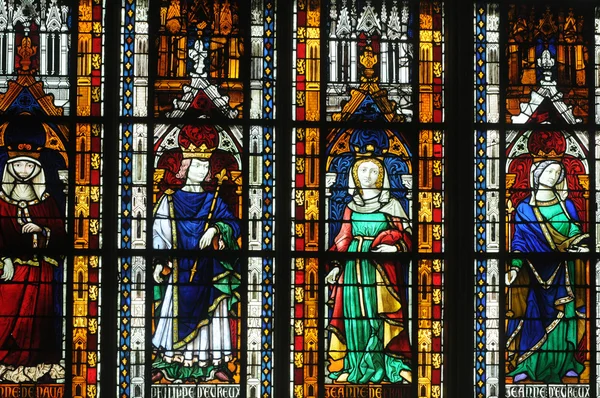Franciaország, Mantes La Jolie: collegiate church — Stock Fotó
