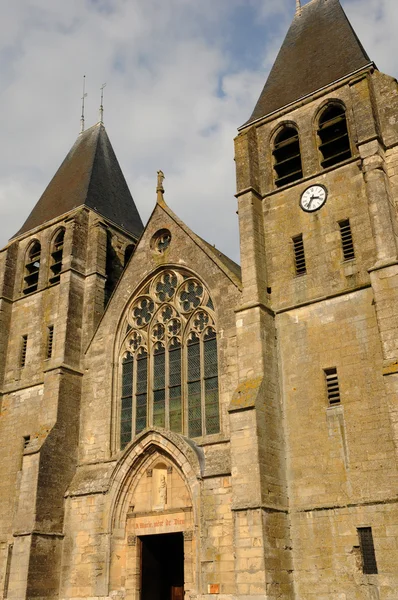 Frankrike, collegiate church i ecouis i l eure — Stockfoto