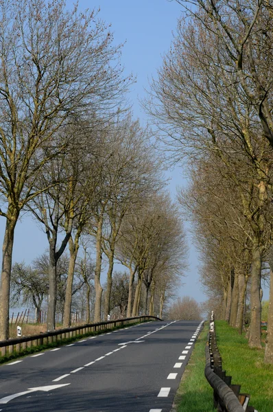 Загородная дорога в Валь-д-Уазе — стоковое фото