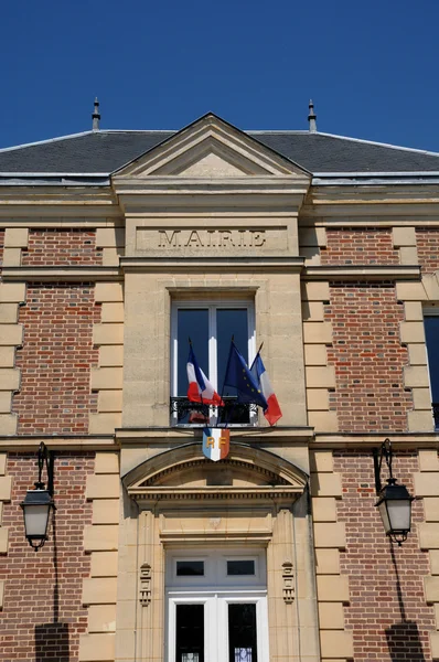 Franciaország, a városháza Mareil sur Mauldre — Stock Fotó