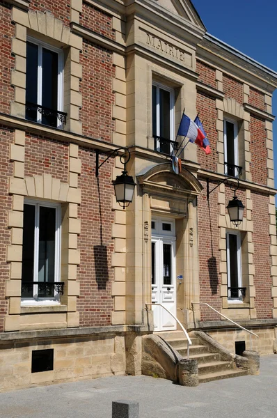 Francia, el ayuntamiento de Mareil sur Mauldre — Foto de Stock