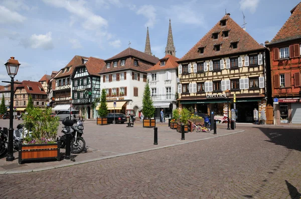 Francia, la plaza del mercado de Obernai —  Fotos de Stock