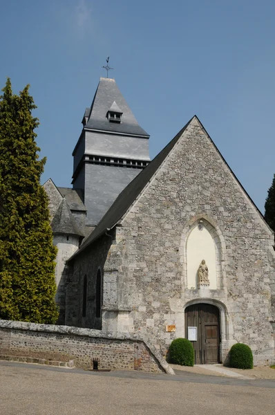 Francia, la chiesa di Lione la Foret a l Eure — Foto Stock