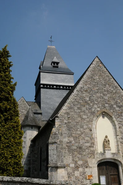 Francie, la foret kostel z Lyonu v l eure — Stock fotografie