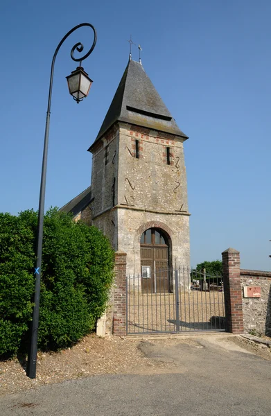 Normandie, the historical church of touffreville in l Eure — Stock Photo, Image
