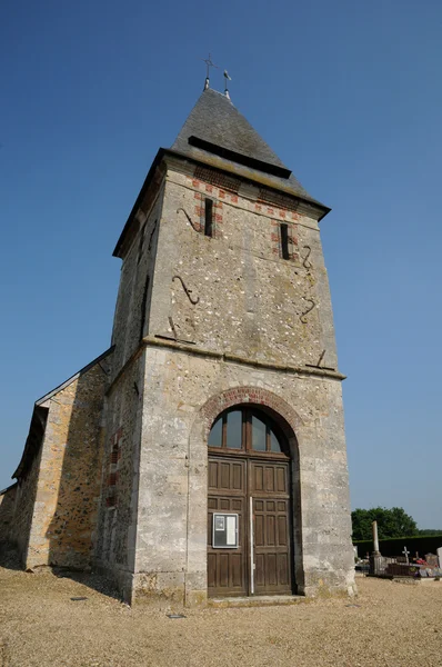 Normandie, la iglesia histórica de touffreville en l Eure — Foto de Stock