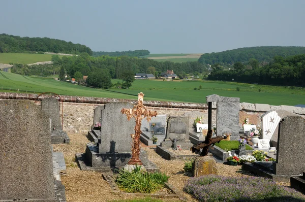 Normandie, the cemetery of touffreville in Haute Normandie — Stock Photo, Image