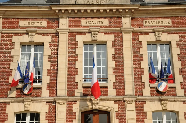France, the city hall of Gasny in Eure — Stock Photo, Image