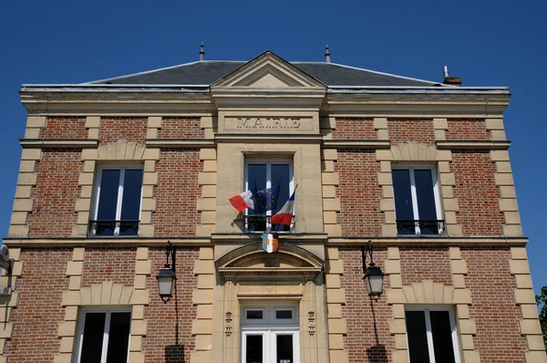 Franciaország, a városháza Mareil sur Mauldre — Stock Fotó