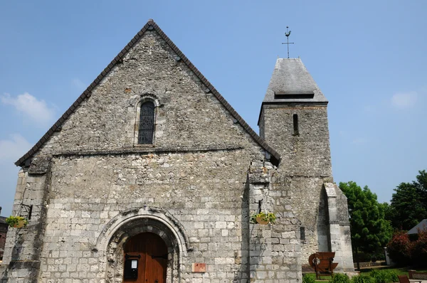 Frankrike, den historiska kyrkan av charleval i l eure — Stockfoto