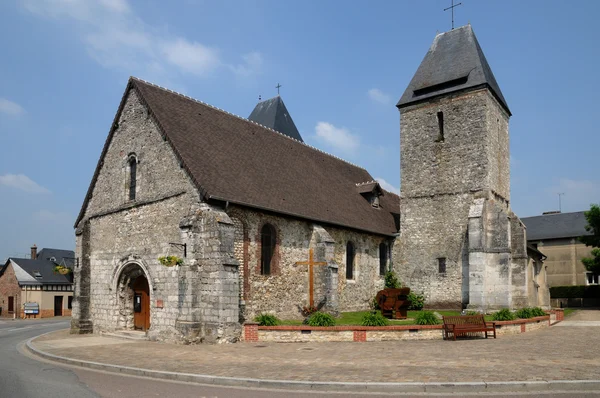 França, a igreja histórica de Charleval in l Eure — Fotografia de Stock