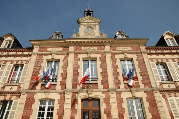 France, the city hall of Gasny in Eure — Stock Photo, Image