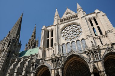 France, the cathedral of Chartres in Eure et Loir clipart