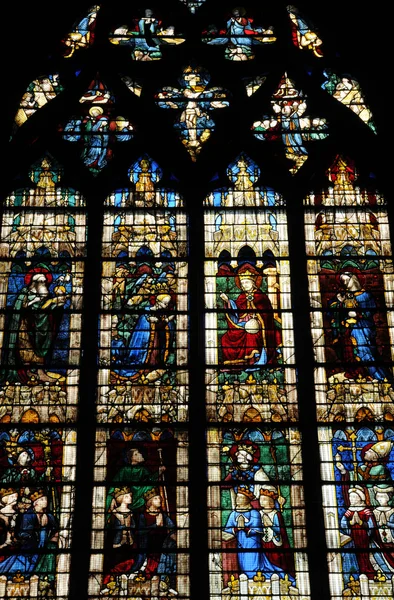Frankrike, katedralen i Chartres i Eure et Loir – stockfoto