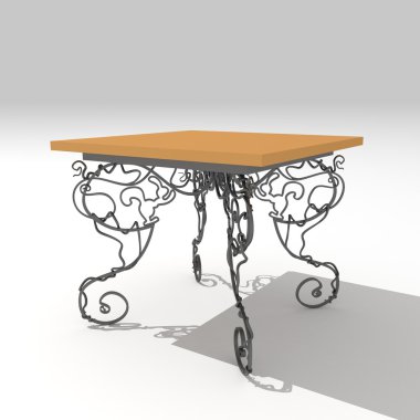 Wrought iron table clipart