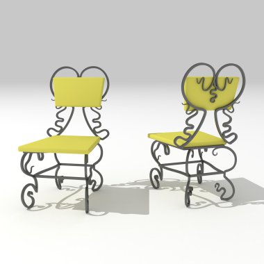 Wrought-iron chair clipart